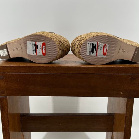 PALOMA BARCELO New $410 Women's Esdadrille Brown Wedge Sandals Size 39 US 8.5 - Picture 6 of 7